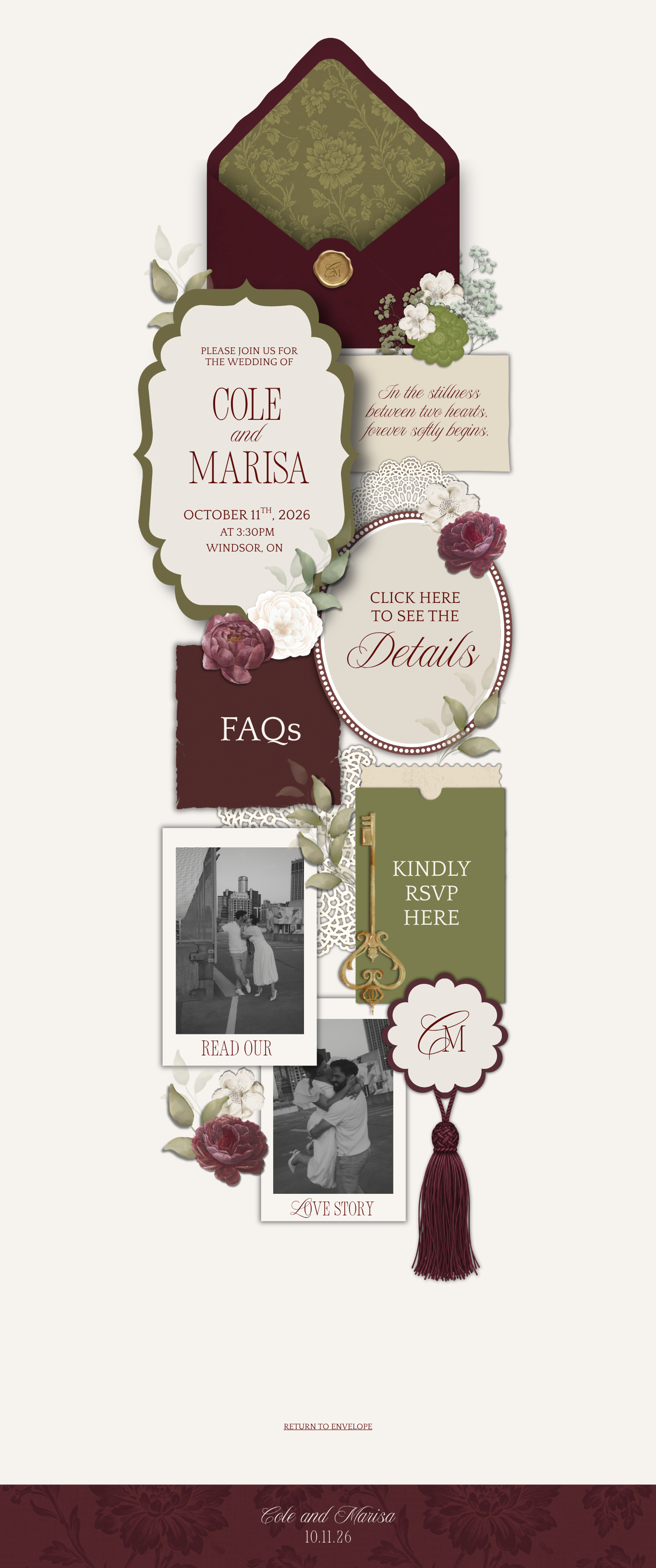 Cole and Marisa Wedding Invitation - October 11th, 2026